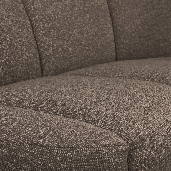 Woood Mojo 2-Zits Bankje Rechts Boucle Bruin Melange