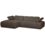 Woood Mojo Chaise Longue Bank Links Boucle Bruin Melange