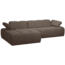 Woood Mojo Chaise Longue Bank Links Boucle Bruin Melange