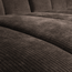 Woood Mojo Chaise Longue Bank Links Geweven Ribstof Bruin