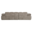Woood Mojo Chaise Longue Bank Links Geweven Ribstof Donkerzand
