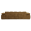 Woood Mojo Chaise Longue Bank Links Geweven Ribstof Honinggeel