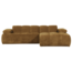 Woood Mojo Chaise Longue Bank Rechts Geweven Ribstof Honinggeel