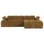 Woood Mojo Chaise Longue Bank Rechts Geweven Ribstof Honinggeel