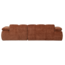Woood Mojo Chaise Longue Bank Rechts Geweven Ribstof Roestbruin