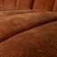 Woood Mojo Chaise Longue Bank Rechts Geweven Ribstof Roestbruin