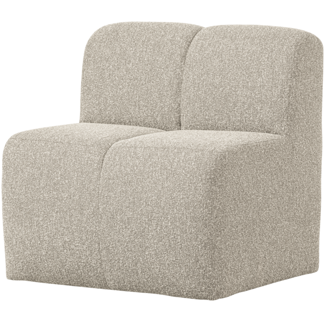 Woood Mojo Eetbankje 84cm Met Rugleuning Boucle Beige Melange