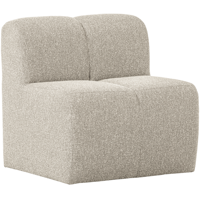 Woood Mojo Eetbankje 84cm Met Rugleuning Boucle Beige Melange