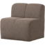 Woood Mojo Eetbankje 84cm Met Rugleuning Boucle Bruin Melange