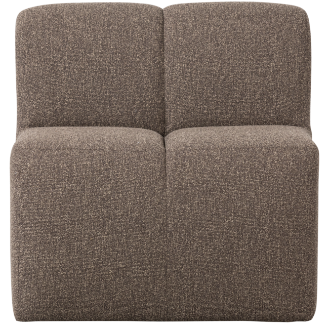 Woood Mojo Eetbankje 84cm Met Rugleuning Boucle Bruin Melange