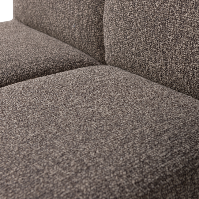 Woood Mojo Eetbankje 84cm Met Rugleuning Boucle Bruin Melange