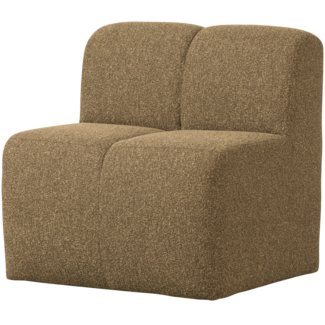 Woood Mojo Eetbankje 84cm Met Rugleuning Boucle Geel/Bruin Melange