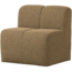 Woood Mojo Eetbankje 84cm Met Rugleuning Boucle Geel/Bruin Melange