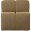 Woood Mojo Eetbankje 84cm Met Rugleuning Boucle Geel/Bruin Melange