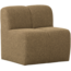 Woood Mojo Eetbankje 84cm Met Rugleuning Boucle Geel/Bruin Melange