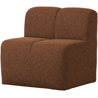 Woood Mojo Eetbankje 84cm Met Rugleuning Boucle Roestbruin Melange