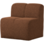 Woood Mojo Eetbankje 84cm Met Rugleuning Boucle Roestbruin Melange