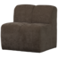 Woood Mojo Eetbankje 84cm Met Rugleuning Ribstof Bruin