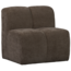 Woood Mojo Eetbankje 84cm Met Rugleuning Ribstof Bruin