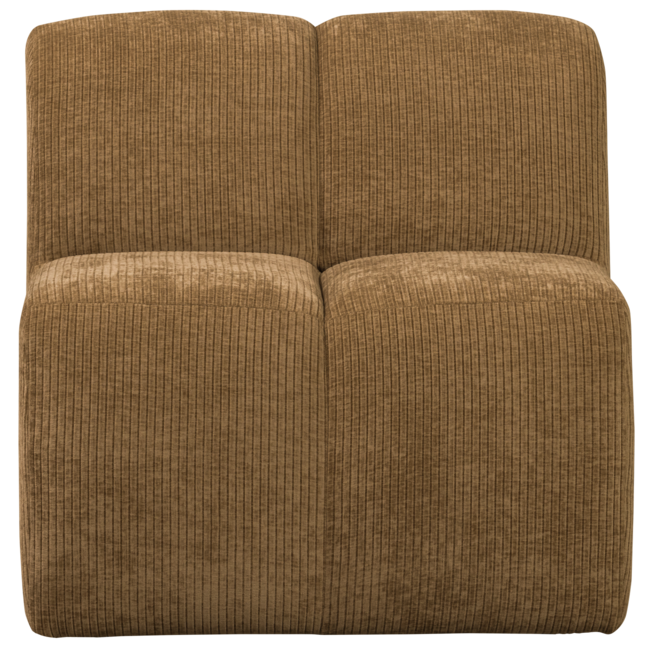 Woood Mojo Eetbankje 84cm Met Rugleuning Ribstof Honinggeel