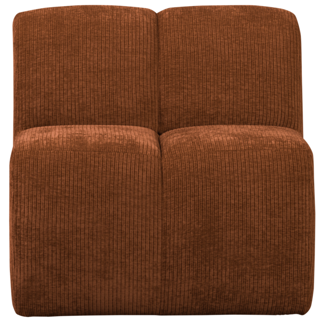 Woood Mojo Eetbankje 84cm Met Rugleuning Ribstof Roestbruin