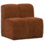 Woood Mojo Eetbankje 84cm Met Rugleuning Ribstof Roestbruin