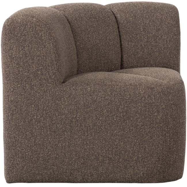 Woood Mojo Eetbankje Hoek Met Rugleuning Boucle Bruin Melange