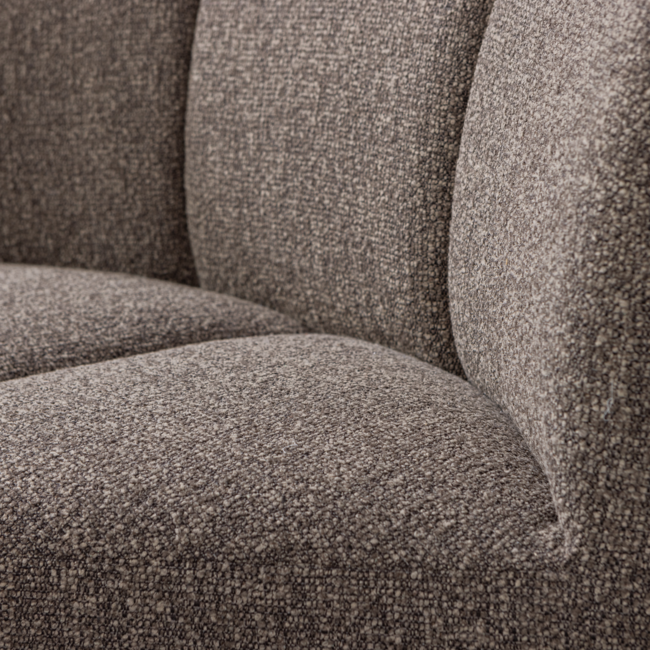 Woood Mojo Eetbankje Hoek Met Rugleuning Boucle Bruin Melange