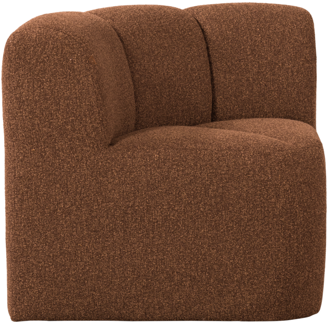 Woood Mojo Eetbankje Hoek Met Rugleuning Boucle Roestbruin Melange