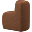 Woood Mojo Eetbankje Hoek Met Rugleuning Boucle Roestbruin Melange