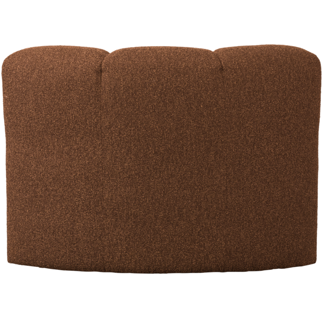 Woood Mojo Eetbankje Hoek Met Rugleuning Boucle Roestbruin Melange