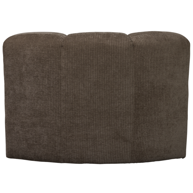 Woood Mojo Eetbankje Hoek Met Rugleuning Ribstof Bruin