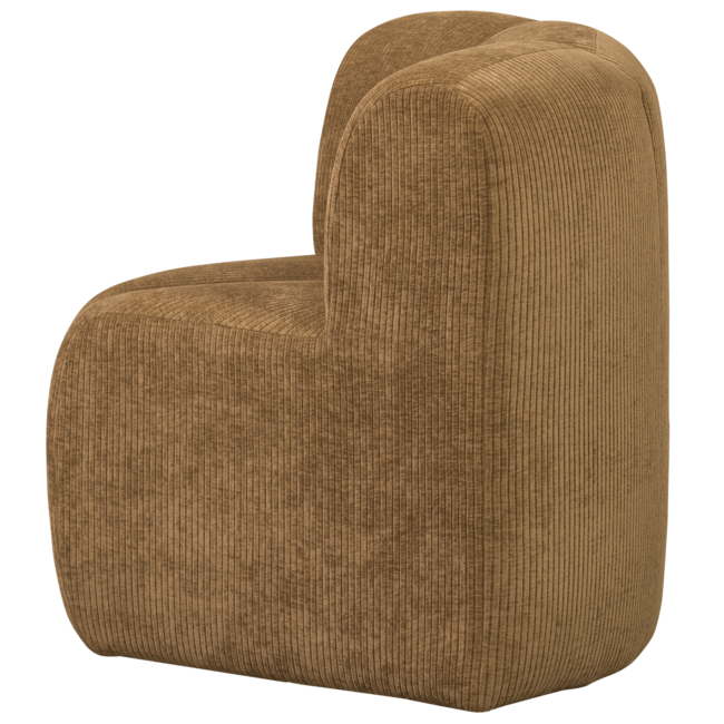 Woood Mojo Eetbankje Hoek Met Rugleuning Ribstof Honinggeel