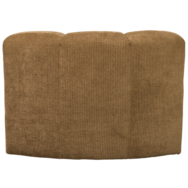 Woood Mojo Eetbankje Hoek Met Rugleuning Ribstof Honinggeel