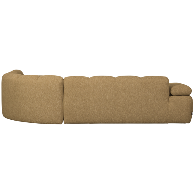 Woood Mojo Hoekbank Rechts Boucle Geel/Bruin Melange