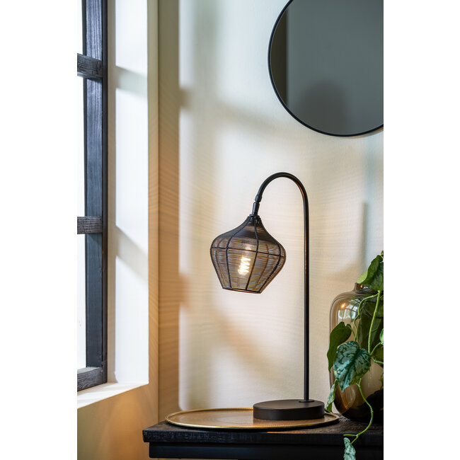 Light en Living Tafellamp 27x20x61 cm ALVARO mat zwart
