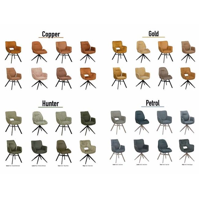 WoonMax Eettafelstoel Landon - Diverse kleuren