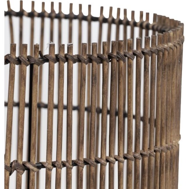 Light en Living Lampenkap RODGER bamboo Bruin Ø30x25 cm