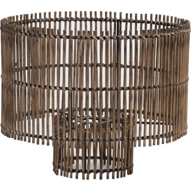 Light en Living Lampenkap RODGER bamboo Bruin Ø30x25 cm
