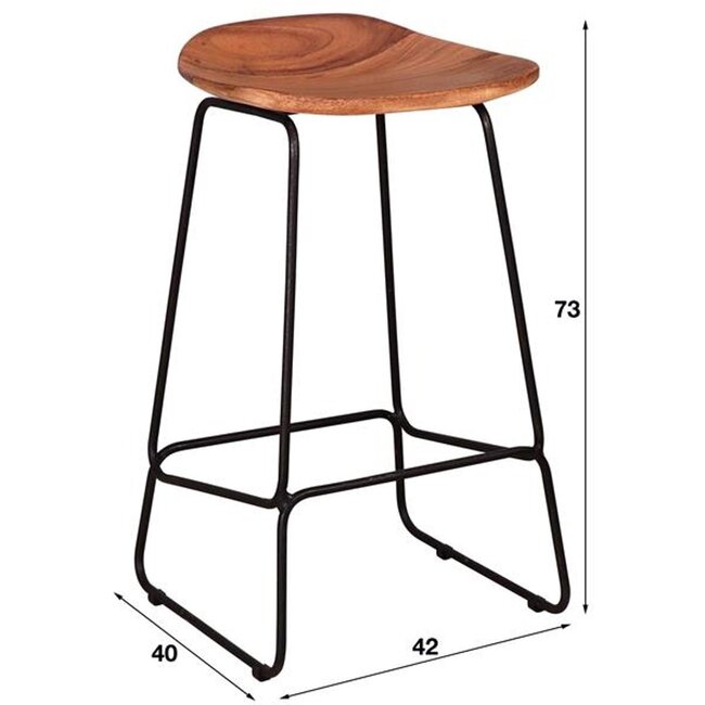 WoonStijl Barstoel hout ergo