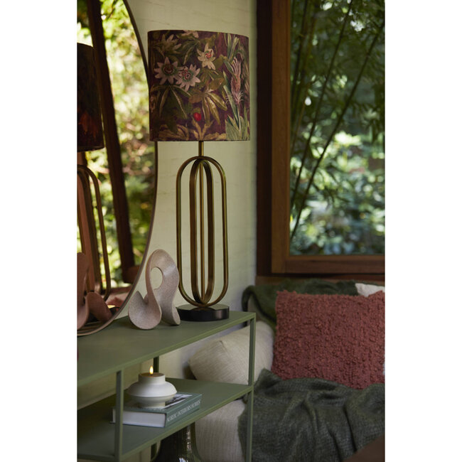 Light en Living Lampenkap ovaal recht smal 38-17,5-28 cm PASSION paars