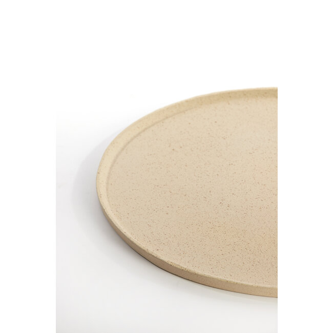 Light en Living Schaal Ø40x1,5 cm MAES zand+licht bruin gespikkeld