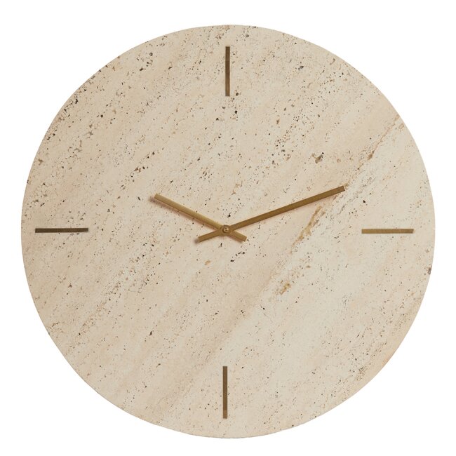 Light en Living Klok Ø43 cm JENAY travertin zand
