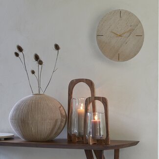 Light en Living Klok Ø43 cm JENAY travertin zand