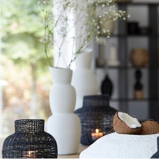 Light en Living Vaas Ø14,5x37,5 cm ARAM keramiek crème