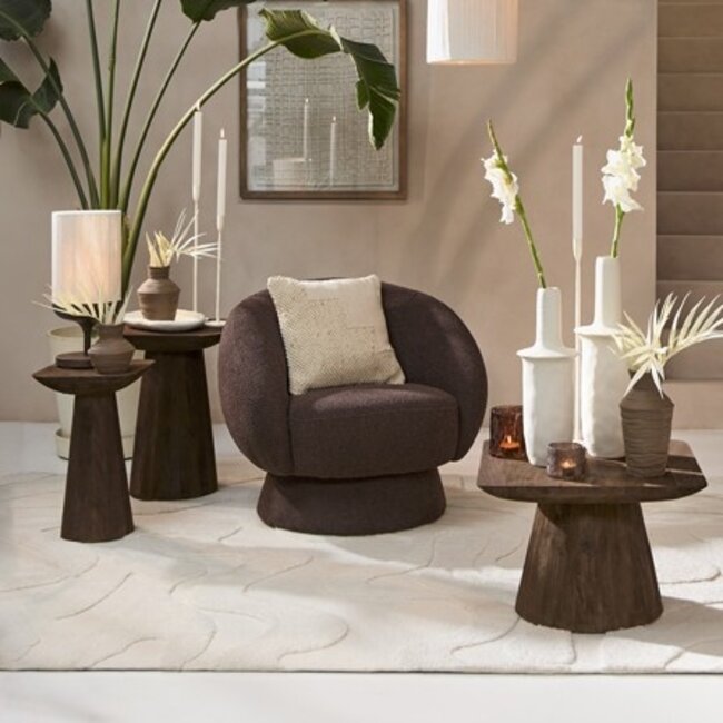 Light en Living Bijzettafel 33x33x53 cm DEGO mat  donker bruin