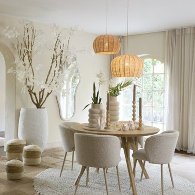 Light en Living Hanglamp Ø51x34 cm RAFAELLA raffia naturel