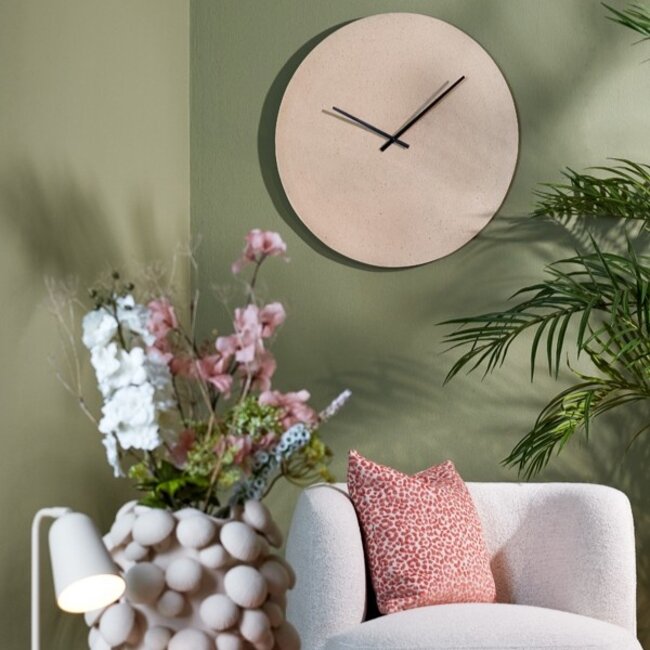 Light & Living Klok Ø74 cm LICOLA mat zand+licht bruin gespikkeld
