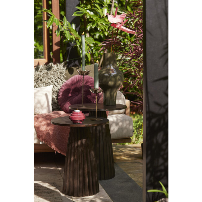 Light en Living Bijzettafel Ø40x51 cm VEGLIA mat donker bruin