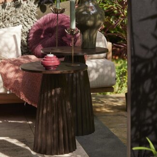 Light en Living Bijzettafel Ø45x56 cm VEGLIA mat donker bruin